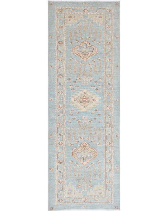 Ziegler 2' 8" X 8' 2" Hand Knotted Wool Rug 2' 8" X 8' 2" (81 X 249) / Blue / Wool