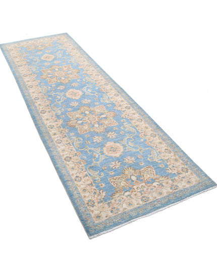 Ziegler 2' 9" X 8' 0" Hand Knotted Wool Rug 2' 9" X 8' 0" (84 X 244) / Blue / Wool