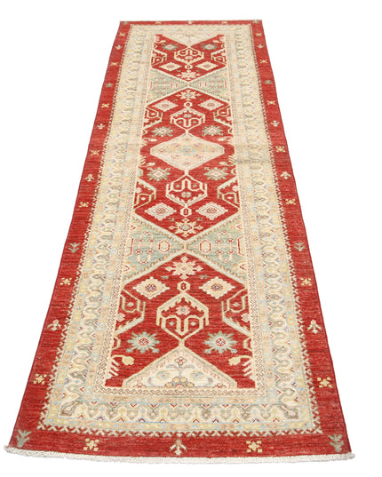 Ziegler 2' 9" X 8' 4" Hand Knotted Wool Rug 2' 9" X 8' 4" (84 X 254) / Red / Wool