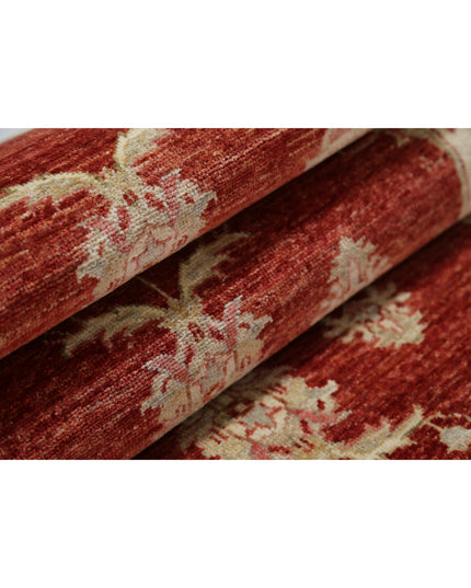Ziegler 2' 7" X 7' 10" Hand Knotted Wool Rug 2' 7" X 7' 10" (79 X 239) / Red / Wool