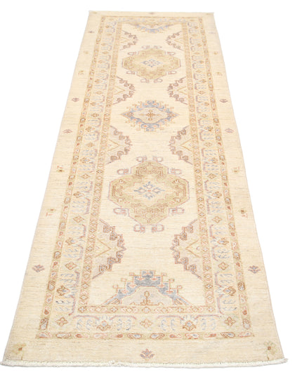 Ziegler 2' 8" X 8' 0" Hand Knotted Wool Rug 2' 8" X 8' 0" (81 X 244) / Ivory / Wool