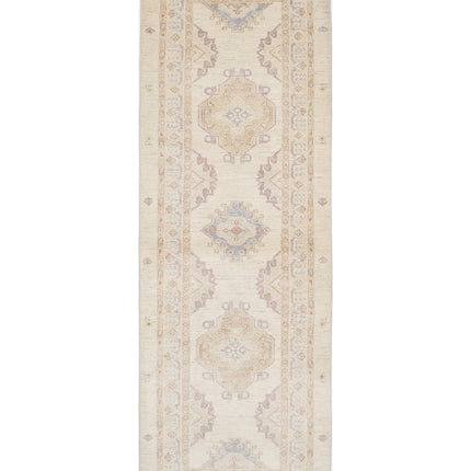 Ziegler 2' 8" X 8' 0" Hand Knotted Wool Rug 2' 8" X 8' 0" (81 X 244) / Ivory / Wool