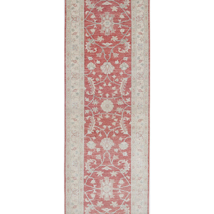 Ziegler 2' 6" X 7' 11" Hand Knotted Wool Rug 2' 6" X 7' 11" (76 X 241) / Red / Wool