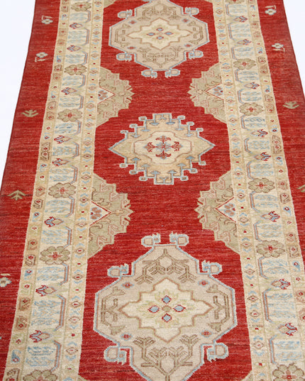 Ziegler 2' 10" X 10' 7" Hand Knotted Wool Rug 2' 10" X 10' 7" (86 X 322) / Red / Wool