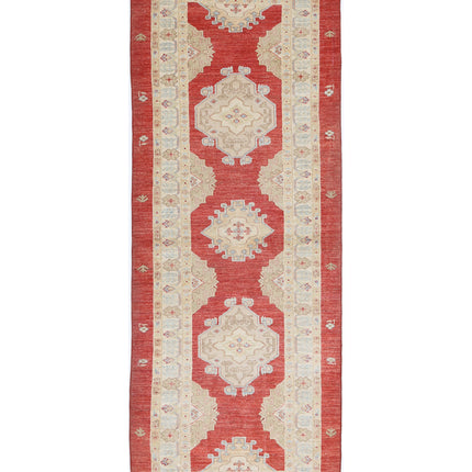 Ziegler 2' 10" X 10' 7" Hand Knotted Wool Rug 2' 10" X 10' 7" (86 X 322) / Red / Wool