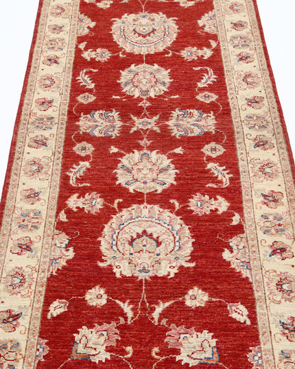 Ziegler 2' 9" X 10' 1" Hand Knotted Wool Rug 2' 9" X 10' 1" (84 X 307) / Red / Wool