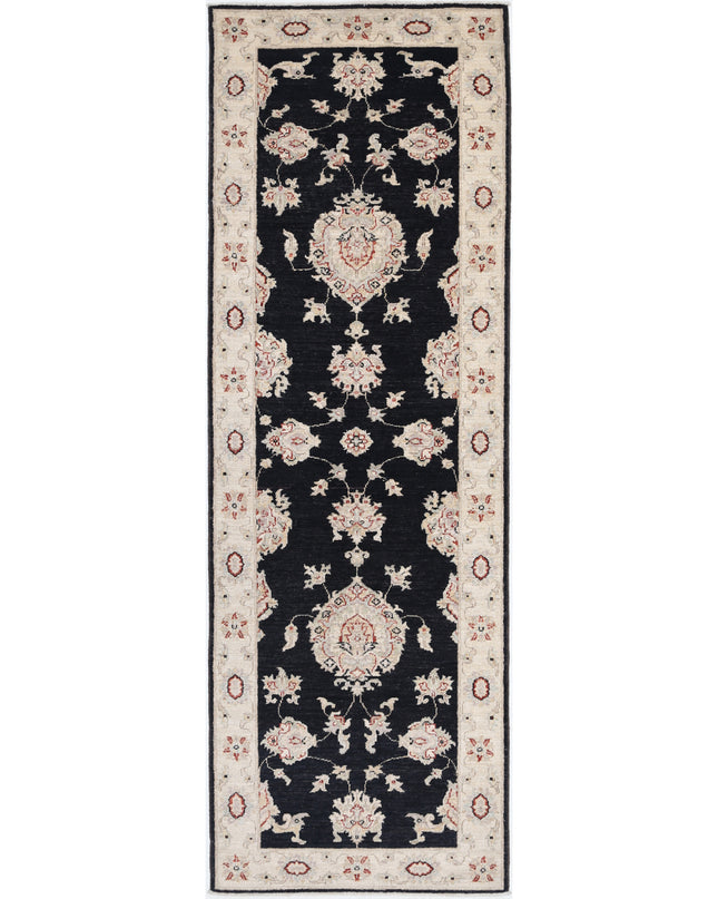 Ziegler 2' 7" X 8' 3" Hand Knotted Wool Rug 2' 7" X 8' 3" (79 X 251) / Black / Wool