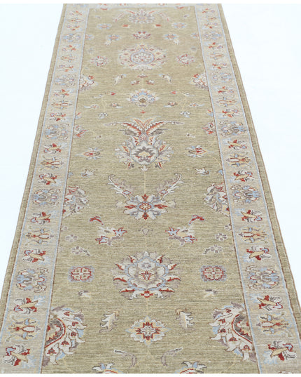 Ziegler 2' 6" X 8' 0" Hand Knotted Wool Rug 2' 6" X 8' 0" (76 X 244) / Green / Wool