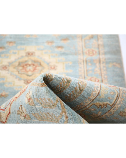 Ziegler 2' 9" X 8' 2" Hand Knotted Wool Rug 2' 9" X 8' 2" (84 X 249) / Blue / Wool