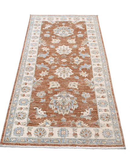 Ziegler 2' 6" X 5' 9" Hand Knotted Wool Rug 2' 6" X 5' 9" (76 X 175) / Brown / Wool