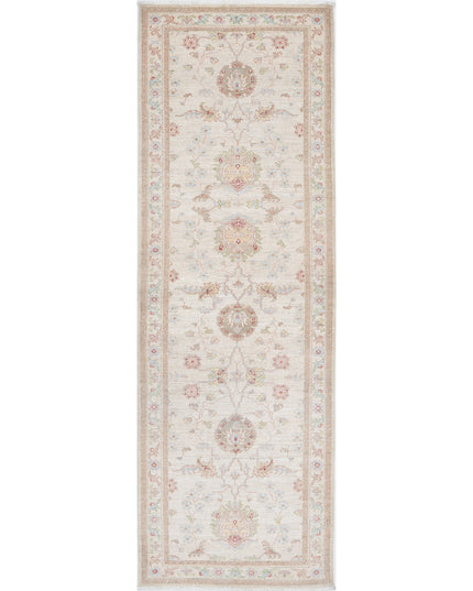 Ziegler 2' 8" X 8' 4" Hand Knotted Wool Rug 2' 8" X 8' 4" (81 X 254) / Ivory / Wool