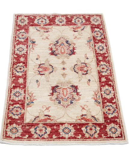 Ziegler 1' 11" X 2' 11" Hand Knotted Wool Rug 1' 11" X 2' 11" (59 X 89) / Ivory / Wool