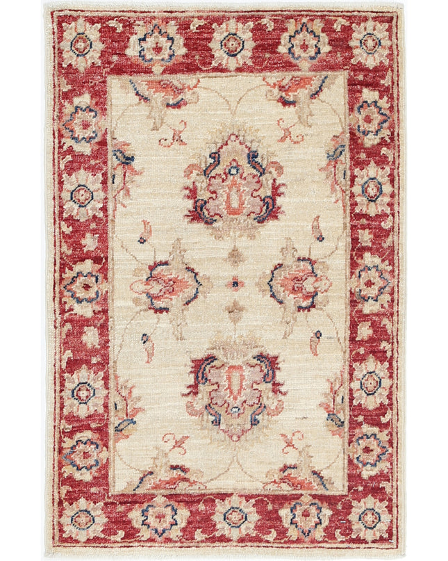 Ziegler 1' 11" X 2' 11" Hand Knotted Wool Rug 1' 11" X 2' 11" (59 X 89) / Ivory / Wool