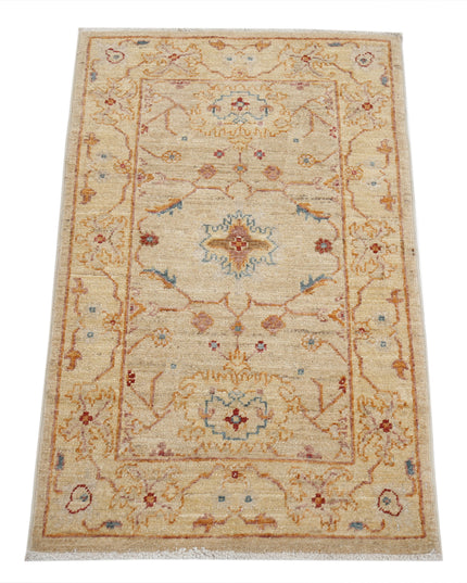 Ziegler 2' 0" X 3' 1" Hand Knotted Wool Rug 2' 0" X 3' 1" (61 X 94) / Taupe / Wool