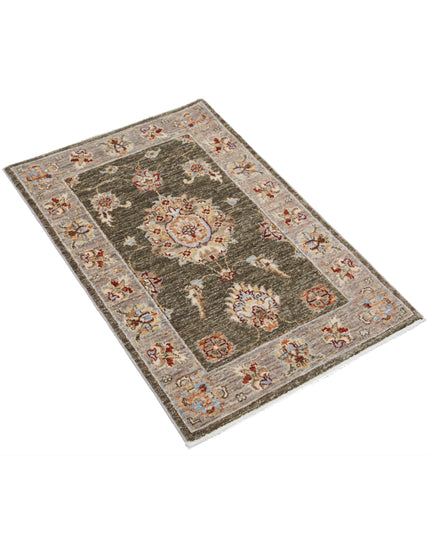 Ziegler 2' 0" X 2' 11" Hand Knotted Wool Rug 2' 0" X 2' 11" (61 X 89) / Green / Wool
