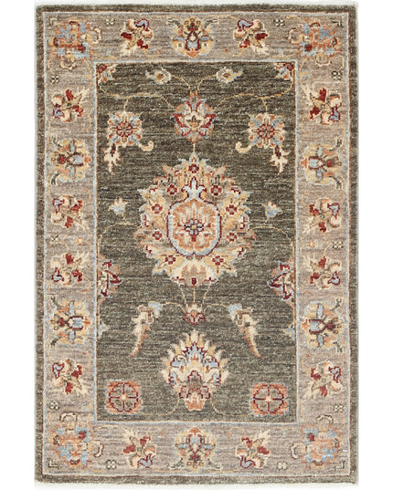 Ziegler 2' 0" X 2' 11" Hand Knotted Wool Rug 2' 0" X 2' 11" (61 X 89) / Green / Wool