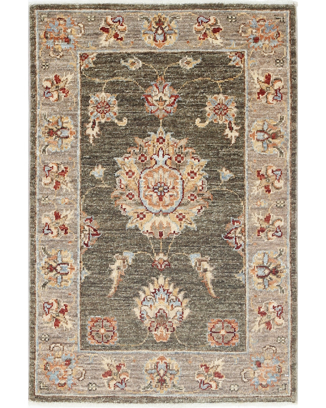 Ziegler 2' 0" X 2' 11" Hand Knotted Wool Rug 2' 0" X 2' 11" (61 X 89) / Green / Wool