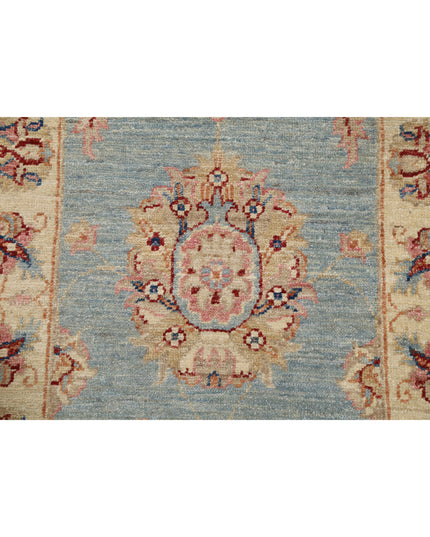 Ziegler 2' 0" X 3' 4" Hand Knotted Wool Rug 2' 0" X 3' 4" (61 X 101) / Blue / Wool