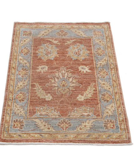 Ziegler 2' 1" X 2' 11" Hand Knotted Wool Rug 2' 1" X 2' 11" (63 X 89) / Lilac / Wool