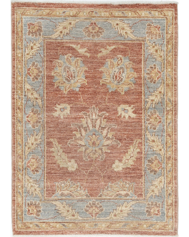 Ziegler 2' 1" X 2' 11" Hand Knotted Wool Rug 2' 1" X 2' 11" (63 X 89) / Lilac / Wool