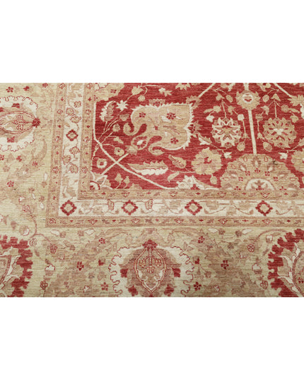 Ziegler 13' 3" X 18' 4" Hand Knotted Wool Rug 13' 3" X 18' 4" (404 X 559) / Red / Wool