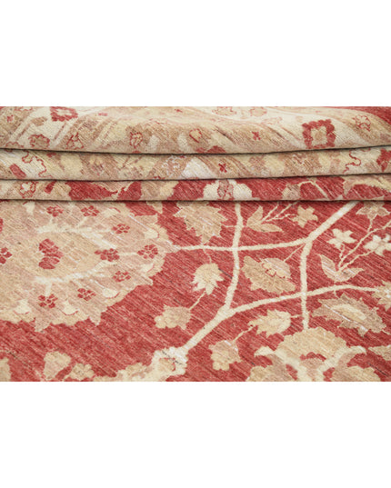 Ziegler 13' 3" X 18' 4" Hand Knotted Wool Rug 13' 3" X 18' 4" (404 X 559) / Red / Wool