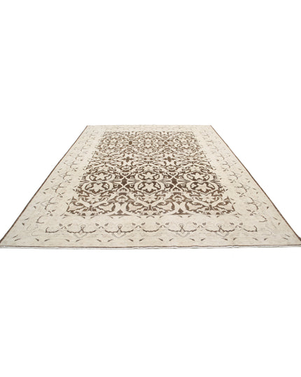 Ziegler 9' 0" X 11' 9" Hand Knotted Wool Rug 9' 0" X 11' 9" (274 X 358) / Brown / Wool