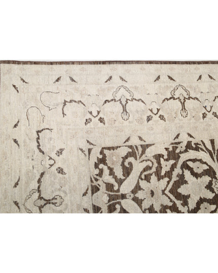 Ziegler 9' 0" X 11' 9" Hand Knotted Wool Rug 9' 0" X 11' 9" (274 X 358) / Brown / Wool