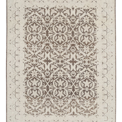 Ziegler 9' 0" X 11' 9" Hand Knotted Wool Rug 9' 0" X 11' 9" (274 X 358) / Brown / Wool