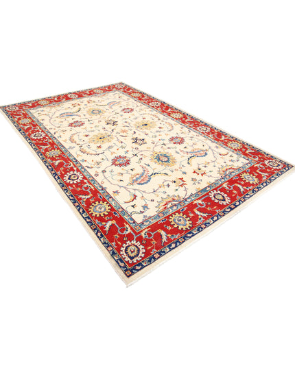 Ziegler 6' 6" X 9' 9" Hand Knotted Wool Rug 6' 6" X 9' 9" (198 X 297) / Ivory / Wool