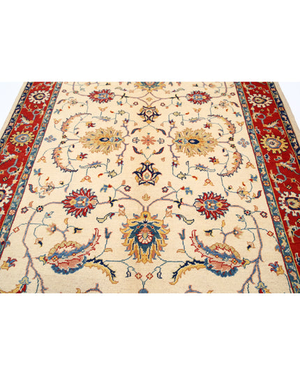 Ziegler 6' 6" X 9' 9" Hand Knotted Wool Rug 6' 6" X 9' 9" (198 X 297) / Ivory / Wool