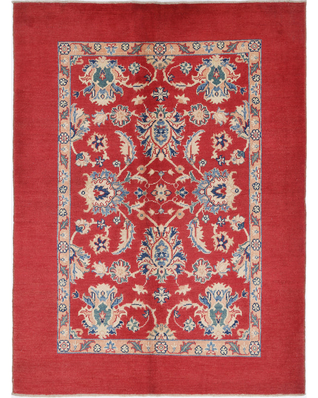 Ziegler 4' 10" X 6' 8" Hand Knotted Wool Rug 4' 10" X 6' 8" (147 X 203) / Red / Wool