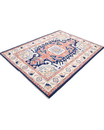 Ziegler 5' 7" X 7' 6" Hand Knotted Wool Rug 5' 7" X 7' 6" (170 X 229) / Blue / Wool