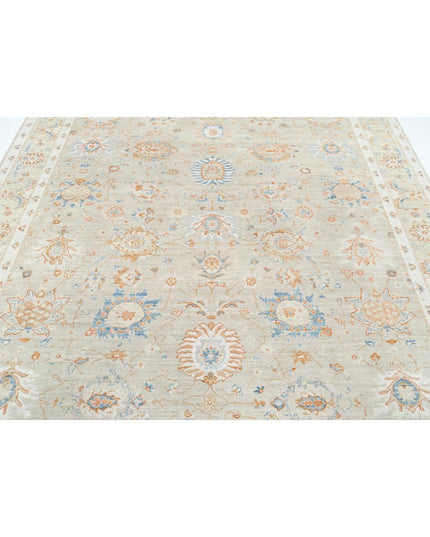 Ziegler 8' 1" X 10' 1" Hand Knotted Wool Rug 8' 1" X 10' 1" (246 X 307) / Grey / Wool