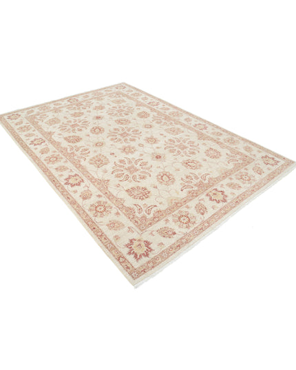 Ziegler 6' 2" X 8' 10" Hand Knotted Wool Rug 6' 2" X 8' 10" (188 X 269) / Ivory / Wool
