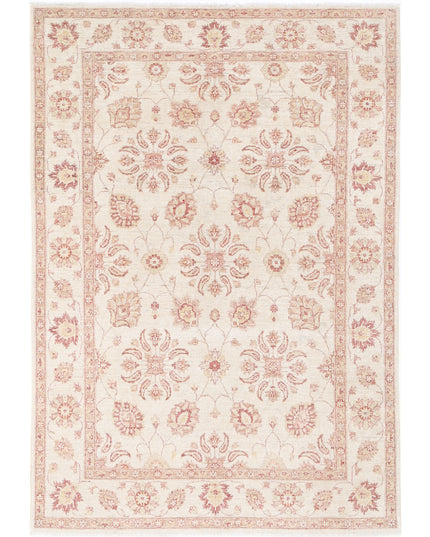 Ziegler 6' 2" X 8' 10" Hand Knotted Wool Rug 6' 2" X 8' 10" (188 X 269) / Ivory / Wool