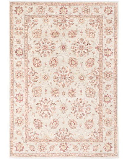 Ziegler 6' 2" X 8' 10" Hand Knotted Wool Rug 6' 2" X 8' 10" (188 X 269) / Ivory / Wool