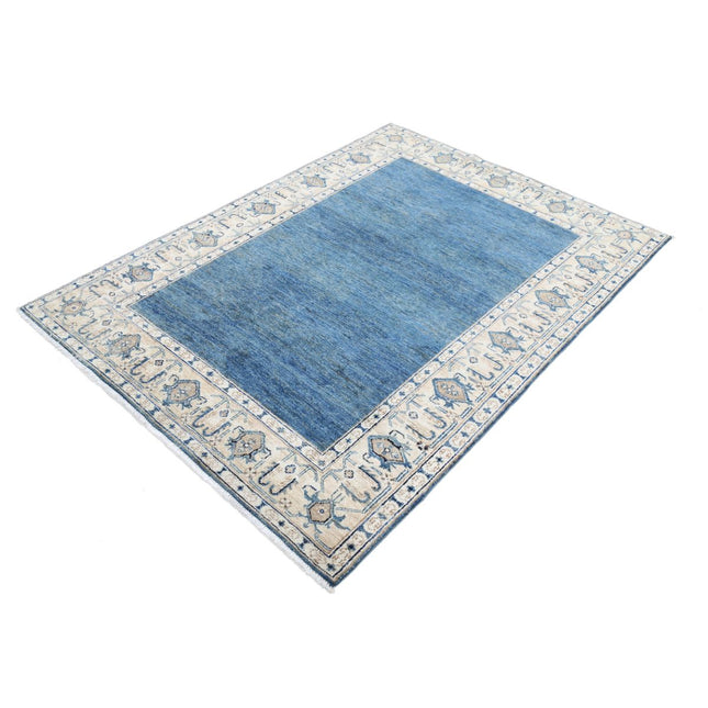 Ziegler 4' 8" X 6' 4" Wool Hand-Knotted Rug 4' 8" X 6' 4" (142 X 193) / Blue / Gold