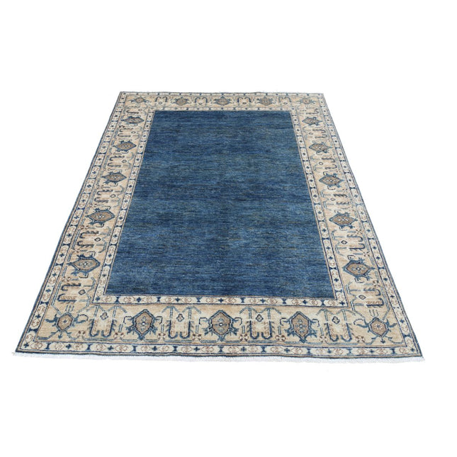 Ziegler 4' 8" X 6' 4" Wool Hand-Knotted Rug 4' 8" X 6' 4" (142 X 193) / Blue / Gold