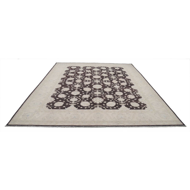 Ziegler 8' 10" X 11' 9" Wool Hand-Knotted Rug 8' 10" X 11' 9" (269 X 358) / Black / Ivory