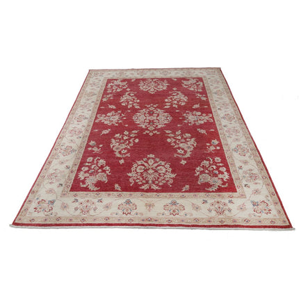 Ziegler 5' 5" X 8' 0" Wool Hand-Knotted Rug 5' 5" X 8' 0" (165 X 244) / Red / Ivory