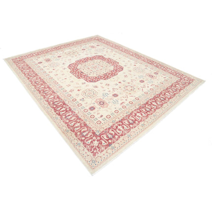 Serenity 8' 0" X 9' 7" Wool Hand-Knotted Rug 8' 0" X 9' 7" (244 X 292) / Ivory / Red