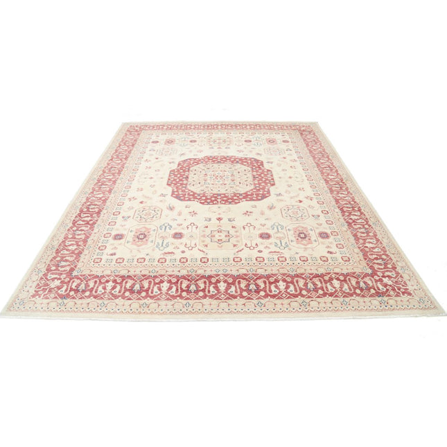 Serenity 8' 0" X 9' 7" Wool Hand-Knotted Rug 8' 0" X 9' 7" (244 X 292) / Ivory / Red