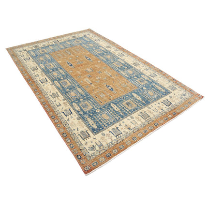 Serenity 5' 5" X 8' 0" Wool Hand-Knotted Rug 5' 5" X 8' 0" (165 X 244) / Red / Ivory