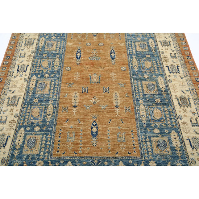 Serenity 5' 5" X 8' 0" Wool Hand-Knotted Rug 5' 5" X 8' 0" (165 X 244) / Red / Ivory