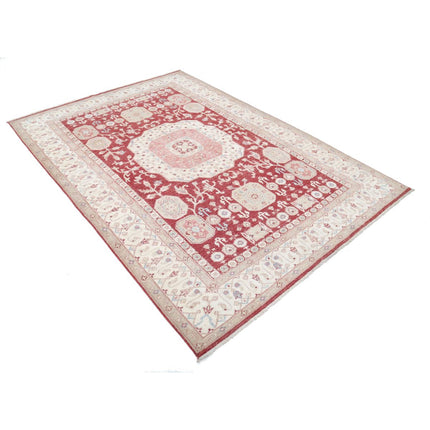 Ziegler 5' 7" X 7' 11" Wool Hand-Knotted Rug 5' 7" X 7' 11" (170 X 241) / Red / Ivory