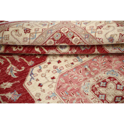 Ziegler 5' 7" X 7' 11" Wool Hand-Knotted Rug 5' 7" X 7' 11" (170 X 241) / Red / Ivory