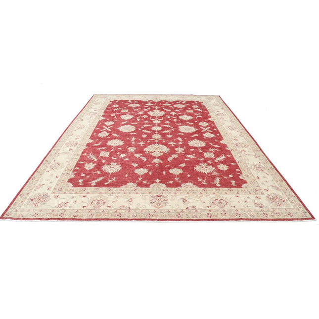Ziegler 8' 11" X 11' 6" Wool Hand-Knotted Rug 8' 11" X 11' 6" (272 X 351) / Red / Ivory