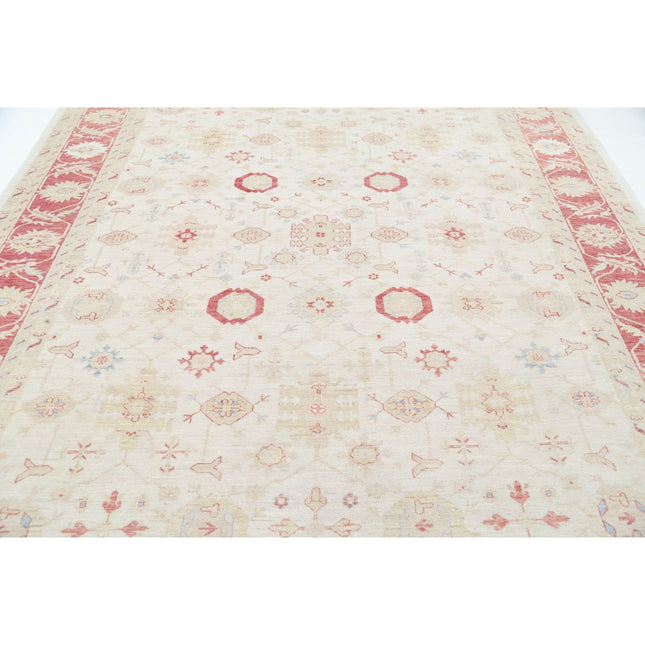 Serenity 8' 9" X 12' 4" Wool Hand-Knotted Rug 8' 9" X 12' 4" (267 X 376) / Ivory / Red