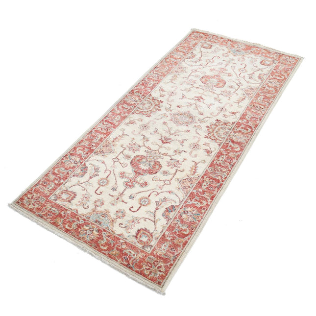 Ziegler 2' 8" X 6' 0" Wool Hand-Knotted Rug 2' 8" X 6' 0" (81 X 183) / Ivory / Red